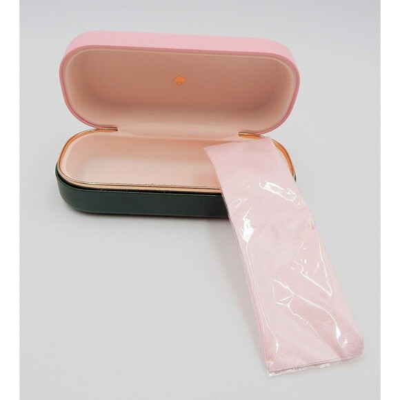 Kate Spade New York Pink/Green Sunglasses/Glasses Case with Cleaning Cloth - Picture 1 of 8